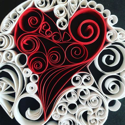 Quilled Heart Quilling Paper Art Crafts