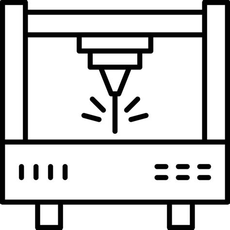 Laser Cutting Machine Line Icon 16843061 Vector Art At Vecteezy