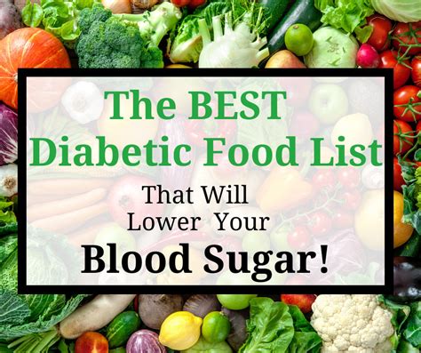 Printable Diabetic Healthy Food List