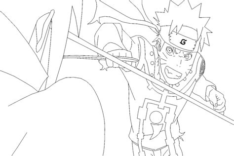 Naruto Vs Sasuke Coloring Page