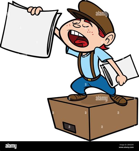 Paperboy A Cartoon Illustration Of A Paperboy Stock Vector Image And Art
