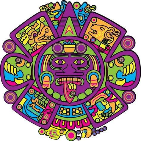 Piedra Del Sol Su Símbolo Y Significado Aztec Art Aztec Artwork