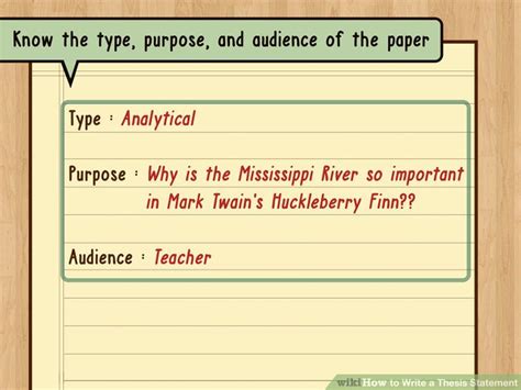 Determine what kind of paper you are writing: Help me make a thesis statement - College Homework Help ...