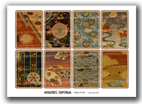 Japanese Playing Card Designs Meiji Period Patterns Digital Etsy Ireland