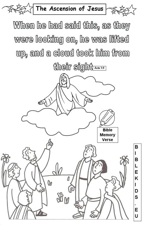 Image Result For Jesus Ascension Into Heaven Coloring Pages Jesus