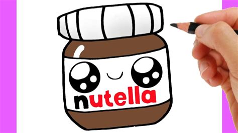 How To Draw A Cute Nutella Easy How To Draw A Nutella Step By Step