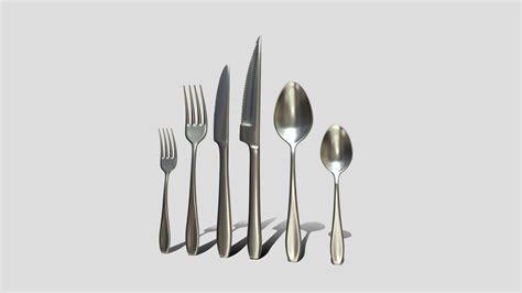 Cutlery Set Buy Royalty Free 3d Model By Assetfactory 6744983