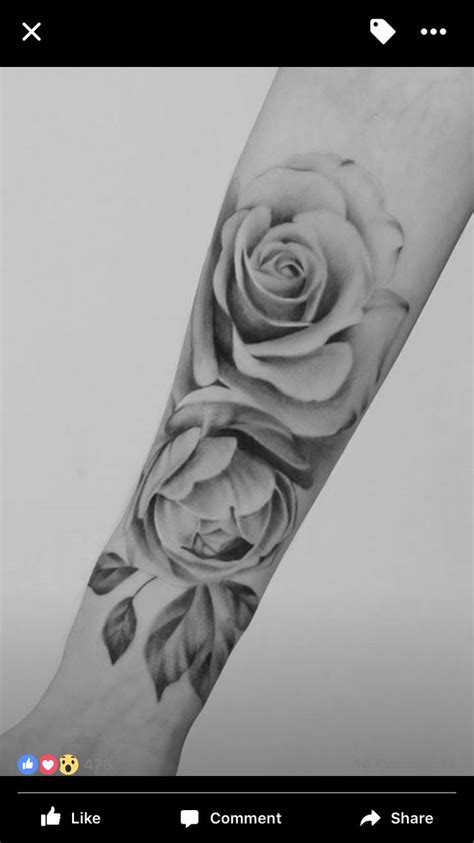 Traditional colorful rose & swallow tattoo on thigh for girls. Pin on Tattoos/Piercings