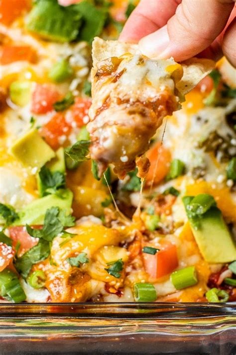 Mexican Layer Dip Hot And Cheesy Skinnytaste