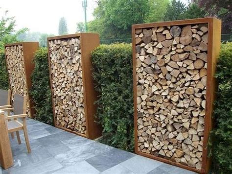 37 Brilliant Diy Outdoor Firewood Storage Ideas Homemydesign Fence