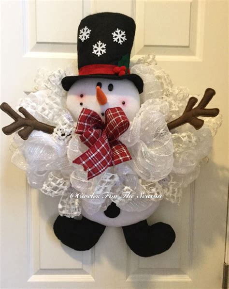 20 Diy Snowman Door Wreath