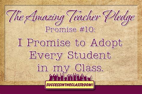 The Amazing Teacher Pledge Promise 10 Adopting Every Student