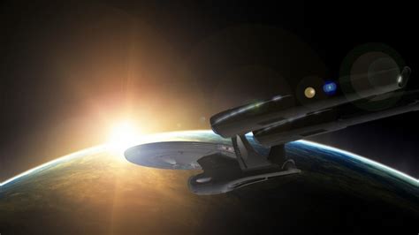 1100330 Space Vehicle Glass Star Trek Driving Uss Enterprise