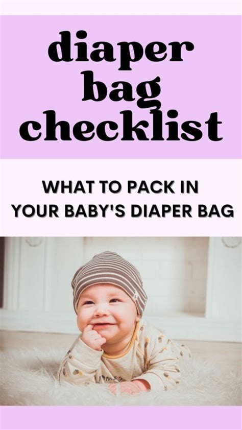 Baby Diaper Bag Checklist Essentials To Pack In Your Diaper Bag