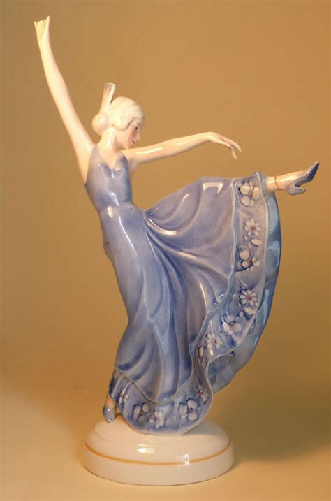 Measures 9.5 tall x 4.5 long. LOVELY VINTAGE KATZHUTTE ART DECO PORCELAIN DANCING SPANISH LADY FIGURINE | eBay