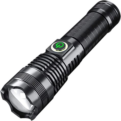 6000 Lumen Handheld Flashlight With 26650 Rechargeable Batteries Led