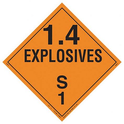 Labelmaster Dot Container Placard Explosives 10 34 In Label Wd 10 3