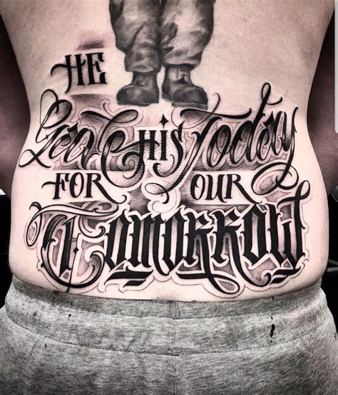 Lettering Tattoo On Back Tattoo Lettering Tattoo Lettering Design