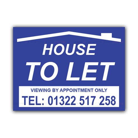 House To Let Correx Sign Board