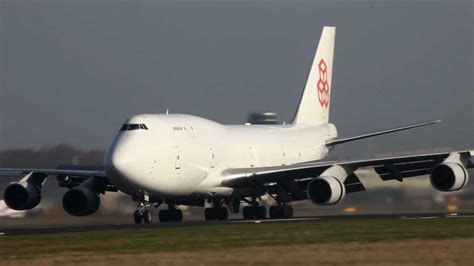 Cargolux Boeing 747 400 Landing At Maastricht Full Hd Youtube
