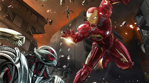 3840x2160 Iron Man Ultron Illustration 4k 4k HD 4k Wallpapers, Images ...