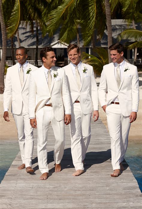 The Wedding Collection White Wedding Suit Groomsmen Suits Linen Wedding Suit