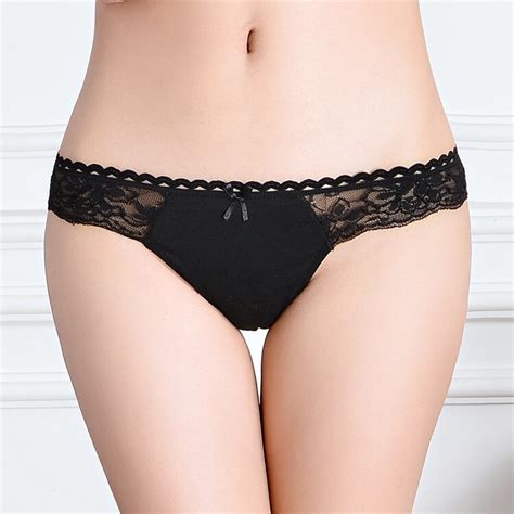 Buy Pack Of 12 Low Rise Laced Cotton Thong Spandex Lady Panties Sexy Women G