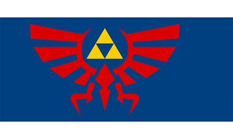 Flag Of Hyrule Based On The Hylian Shield Rvexillology