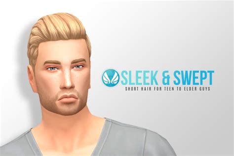 Simsational Designs Sleek And Swept Hairstyle • Sims 4 Downloads