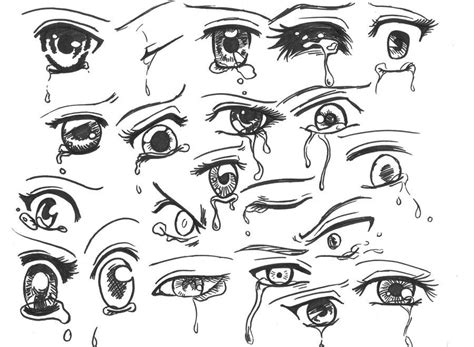 Anime Sad Eyes Drawing