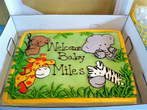 Jungle Safari Baby Shower Cake Baby Shower Sheet Cakes Safari Baby