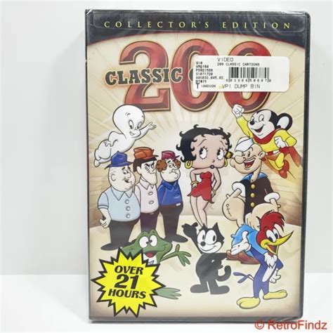 200 Classic Cartoons Dvd Betty Boop Popeye Felix The Cat Collectors