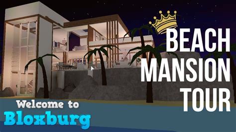 Modern Beach Mansion Bloxburg Detailed Tour Elxegxnce Youtube