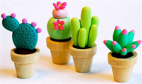 Gorgeous 25 Easy To Try Diy Polymer Clay Cactus Design Ideas