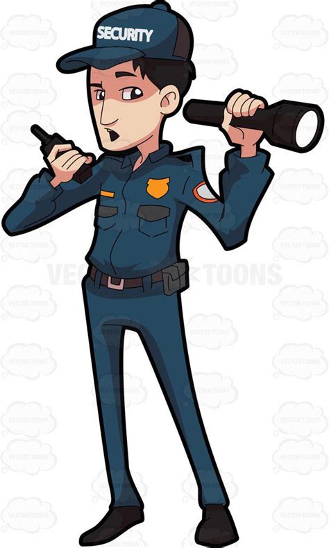 Male Security Guards Collection Security Guard Cartoon Character