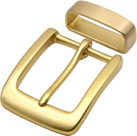 men s solid brass belt buckle with belt loop single prong square belt buckle 1 5 38mm 601