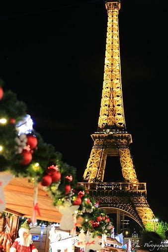 Eiffel Tower At Christmas Wallpaper