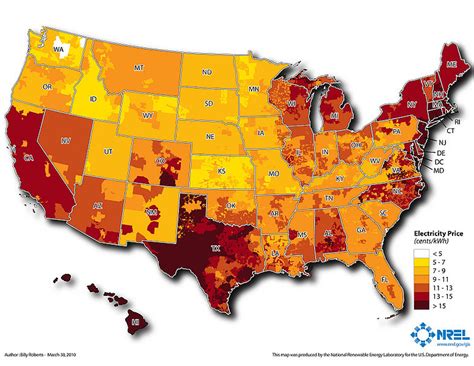 Electricity Cost By State Map Map Of World