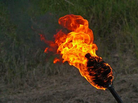 Fire Torch A Wooden Stake Wrapped In Hessian Cloth And Hel Flickr