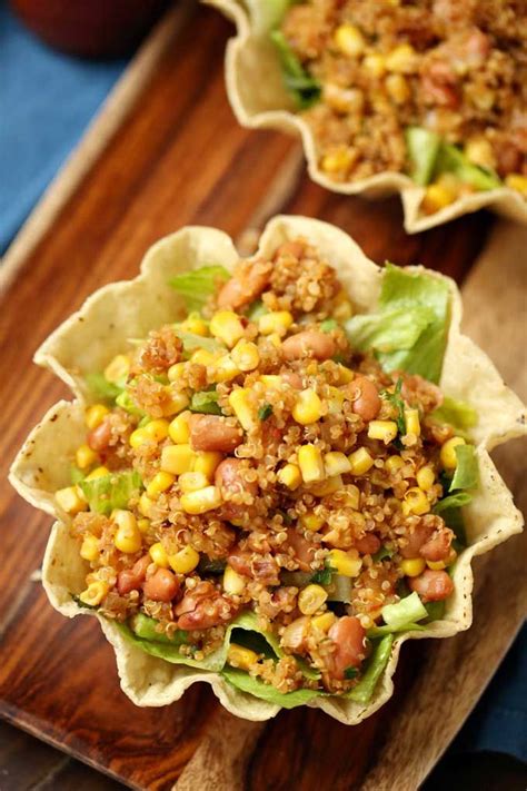 Delicious And Nutritious Quinoa Taco Salad Bowl Gluten Free Vegetarian