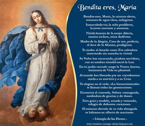 Bendita Eres María Oraciones Oraciones A Maria Oracion A La Virgen