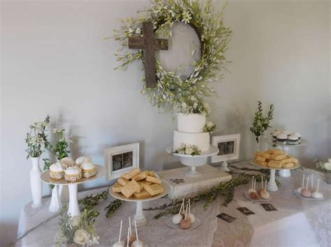 White Lace First Communion Party Ideas Photo 2 Of 8 Boys First