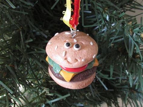 Cheeseburger Christmas Ornament Cheesburger Ornament Burger Etsy