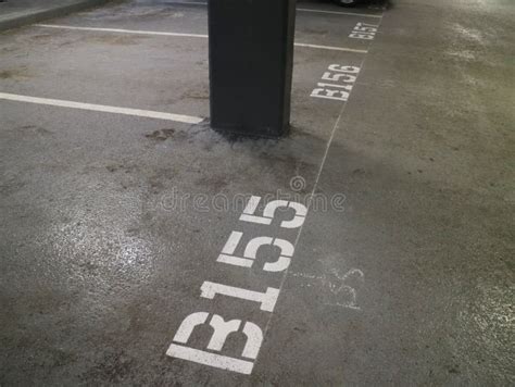 Numbered Garage Parking Spot Stock Image Image Of Fees Barriar