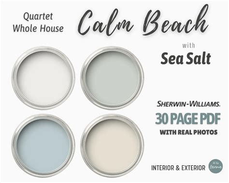 Sherwin Williams Beach House Color Palette With Sea Salt Etsy Coastal
