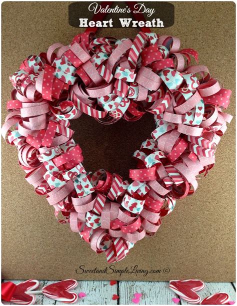 Valentines Day Heart Wreath With Free Tutorial