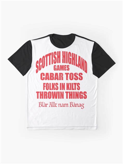 Scottish Highland Games Caber Toss Gaelic T Shirt By Ahuvar Redbubble