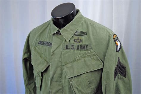 Vietnam War Us Army 101st Airborne Sergeants Jungle Jacket Wcib
