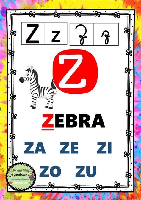 Alfabeto Com Sílabas Com Os 4 Tipos De Letras Teia Carole Zebra