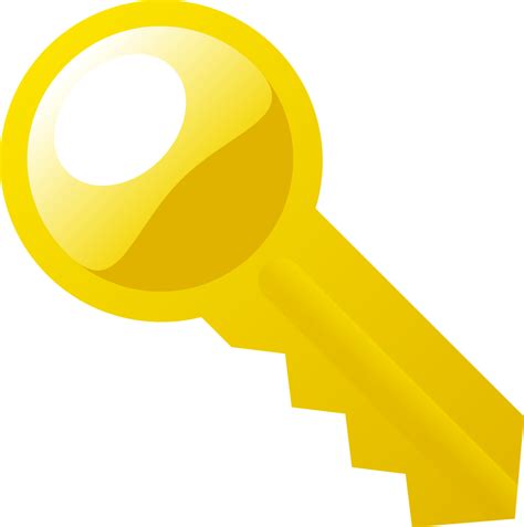 Key Free Stock Photo Illustration Of A Gold Key 16163